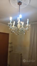 lampadario anni 70 in cristallo 