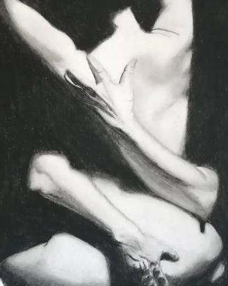 disegno 33X48 in carboncino e matita,