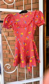 Abito bimba rosso con fiori