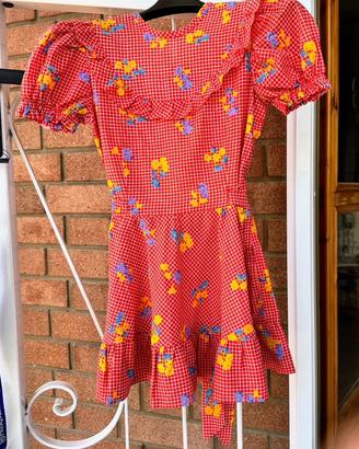 Abito bimba rosso con fiori
