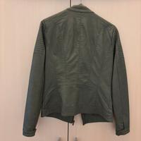 Giacca in ecopelle verde militare nuova