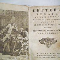 Libro anno 1751 Chiari Pietro LETTERE SCELTE