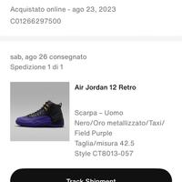 air jordan 12 - retro black/purple