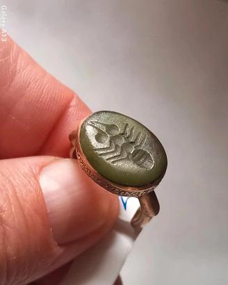 vecchio anello sigillo afhgano mm 17,7
