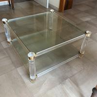 Tavolino da salotto in cristallo