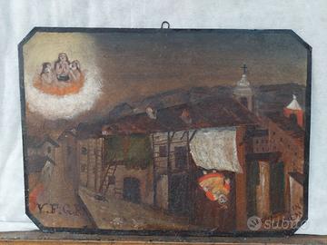 Ex voto su lastra di metallo