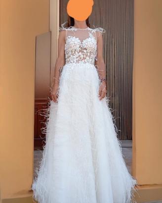 Abito Sposa Piume Struzzo tg.42 (veste S/M)