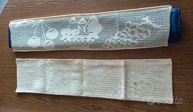 Filet all'uncinetto cesto con frutta 76x17