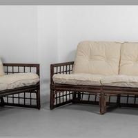 Due divani in bambu anni 70