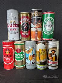 Lattine di birra vuote da collezione anni 70/80