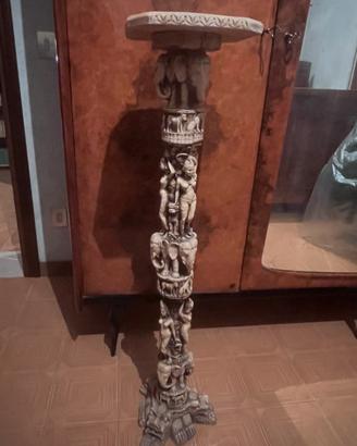 Coppia colonne porta vaso indiane