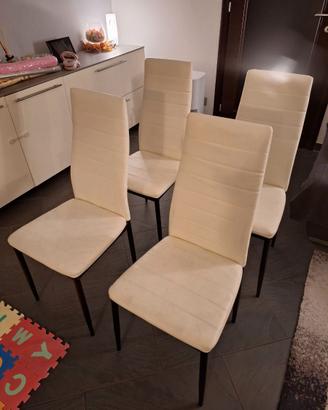 Set 4 sedie ecopelle con coprisedia