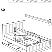 Letto matrimoniale in legno con cassetti