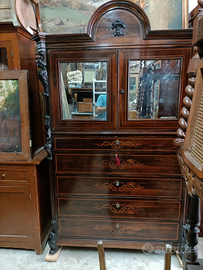 Chiffonier siciliana intarsiata metà 800