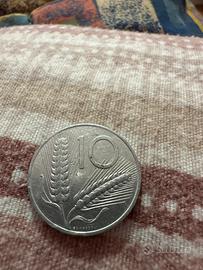Moneta 10 lire spiga con errore di conio RARA