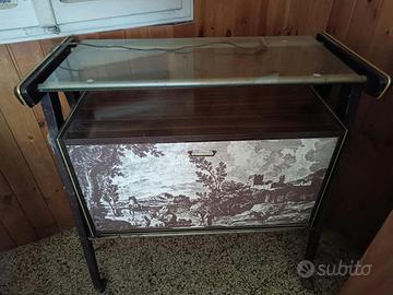 Mobile Bar Vintage anni '50/'60 con paesaggio