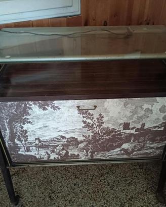 Mobile Bar Vintage anni '50/'60 con paesaggio