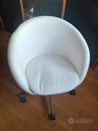 poltrona da ufficio bianca 