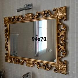 Specchio Barocco in Vera Foglia d'Oro (94x70 cm)