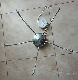 Coppia applique in acciaio cromato