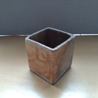 Portacandela in ceramica raku raro marrone