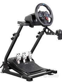 Sterzo logitec ps5+ supporto in acciaio