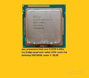 CPU INTEL CORE i5 3570 3.4 GHz LVY BRIDGE- QUAD