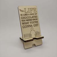 Porta cellulare in legno Forrest Gump