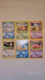 Lotto 6 carte Pokemon Neo Genesis Prima edizione