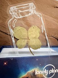 Quadrifoglio porta fortuna segnalibro