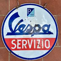 Insegna Piaggio Vespa servizio Bifacciale