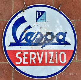 Insegna Piaggio Vespa servizio Bifacciale