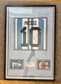 Quadro Maglia dell’Argentina Messi firmata