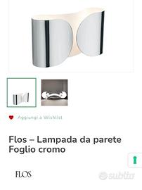 Lampada da parete design FLOS Foglio cromo