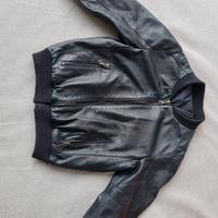Giubbino bomber in vera pelle per bambino
