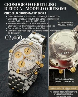 Cronografo  BREITLING Chronomat B13050 Acciao/Oro
