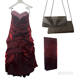 Abito da cerimonia bordeaux Atelier La Sposa – XS