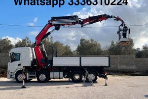 Scania g500 8x2 e6 gru fassi 710 +jib+cestello