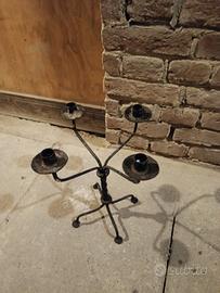 candelabro in metallo nero 