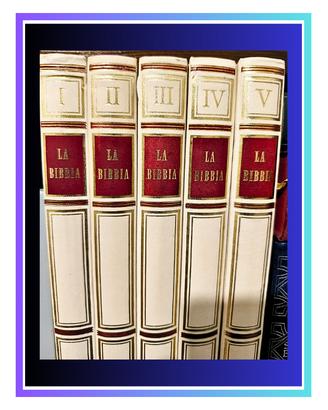 La Bibbia illustrata in 5 volumi rilegati. Fratell