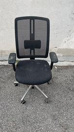 sedia da ufficio rete nera