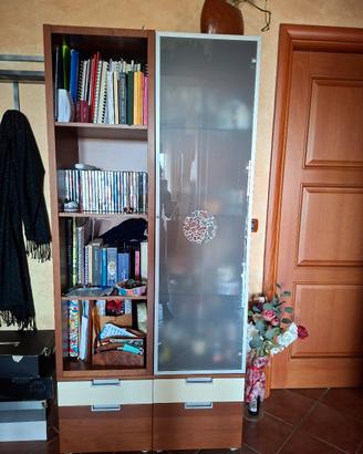 vetrinetta con libreria soggiorno