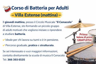 Lezioni individuali di Batteria per Adulti