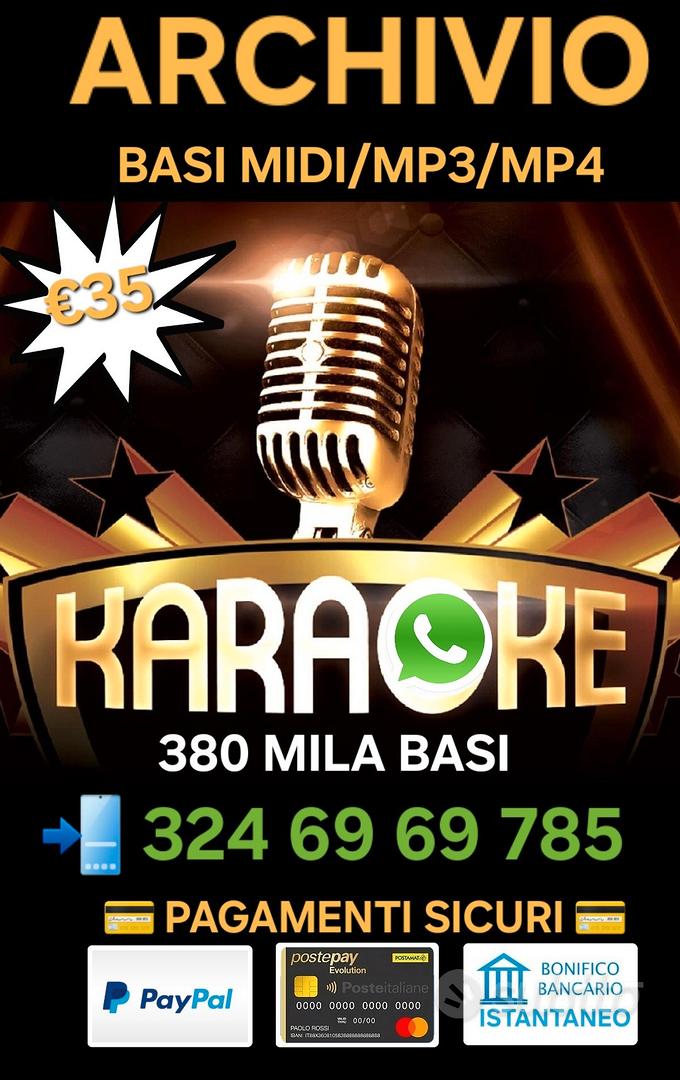 Archivio Basi Karaoke Midi Mp3 Mp4 Audio Video In vendita a Lecce