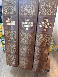LA SACRA BIBBIA – Tre volumi SAIE 1959
