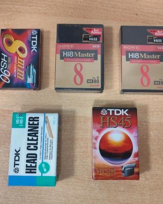 Lotto cassette nuove VIDEO 8 e VHSC