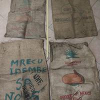 N. 4 sacchi di juta per trasporto caffè inizi '900