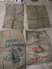 N. 4 sacchi di juta per trasporto caffè inizi '900