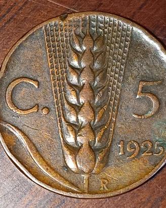 Moneta 5 centesimi di lire