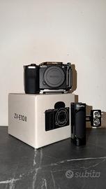 Sony ZV-E10 II + Cage SmallRig + Handle + Zaino